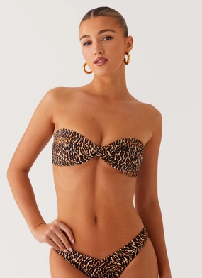 Delta Bandeau Bikini Top - Cheetah Beach essentials Chlorine Proof Swim