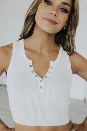 Havana Button Up Tank Top Durable Stitching
