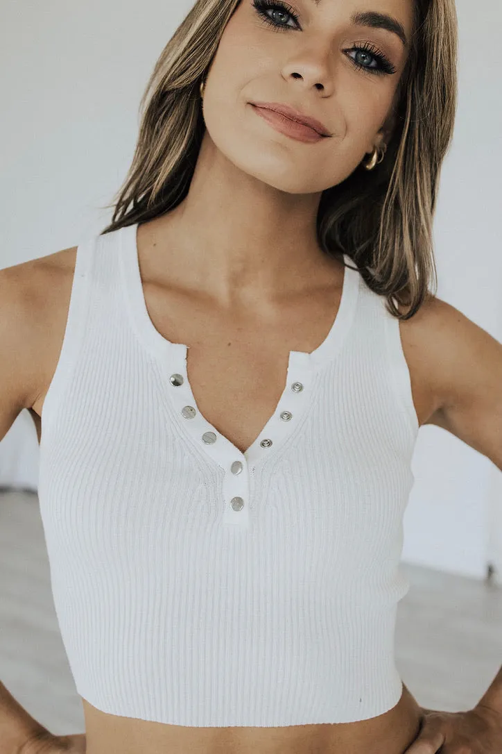 Havana Button Up Tank Top Unlined Design FlatlockStitching