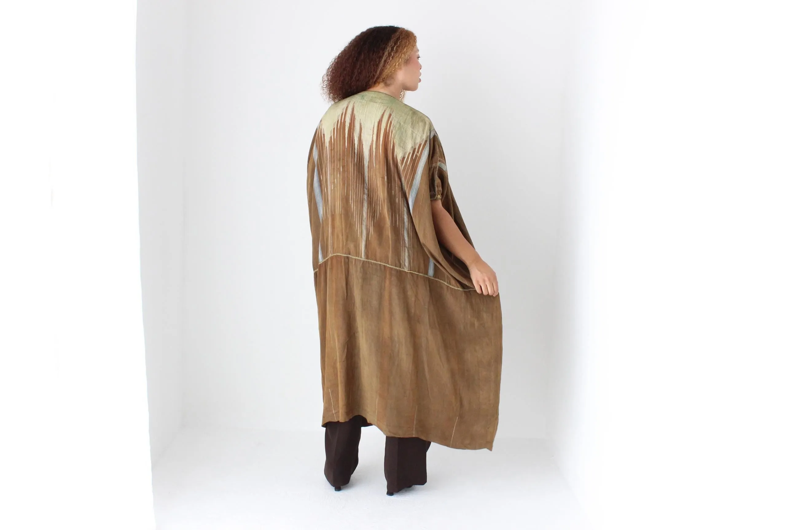 Antique Early 1900s Hand & Loom Woven Syrian Abayah Textile Cloak