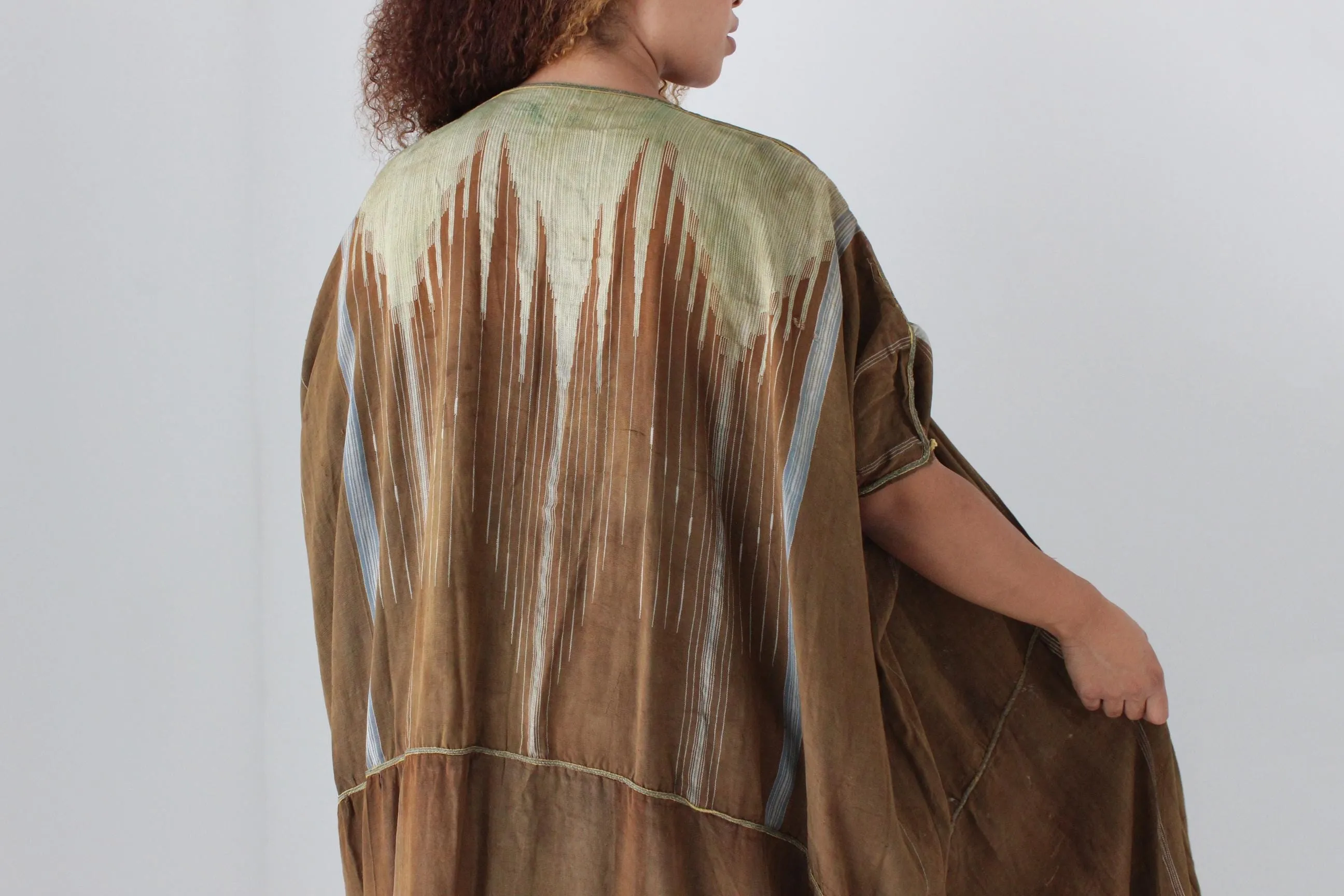 Antique Early 1900s Hand & Loom Woven Syrian Abayah Textile Cloak
