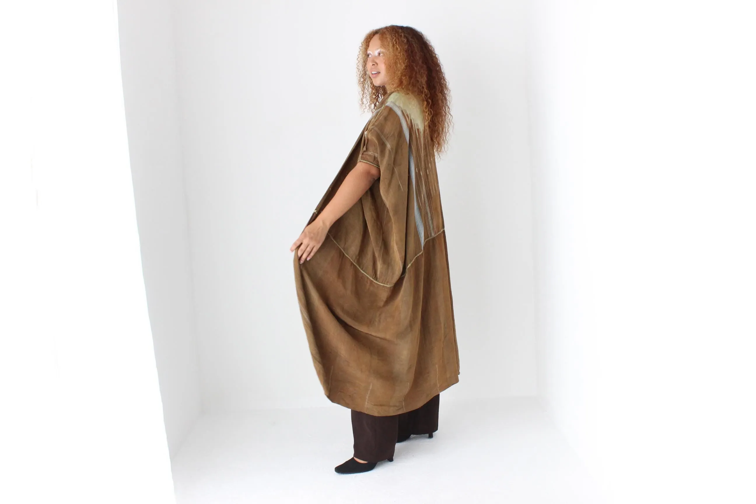 Antique Early 1900s Hand & Loom Woven Syrian Abayah Textile Cloak