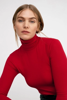 Eloise Turtleneck Stretch Knit Fabric