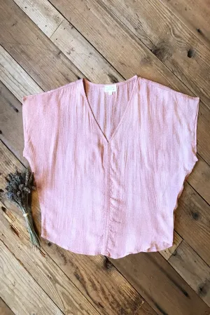 Dolman Top in Tea Rose Antibacterial WrinkleFree Structure