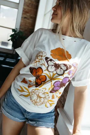 FlexibleKnit Butterfly Bloom Vintage Tee