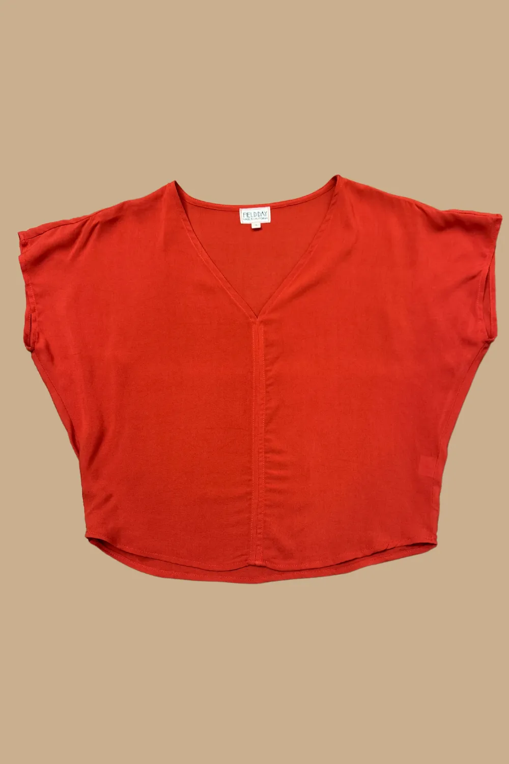 Bonded Seam Tape QuickRelease Dolman Top in Coral Challis