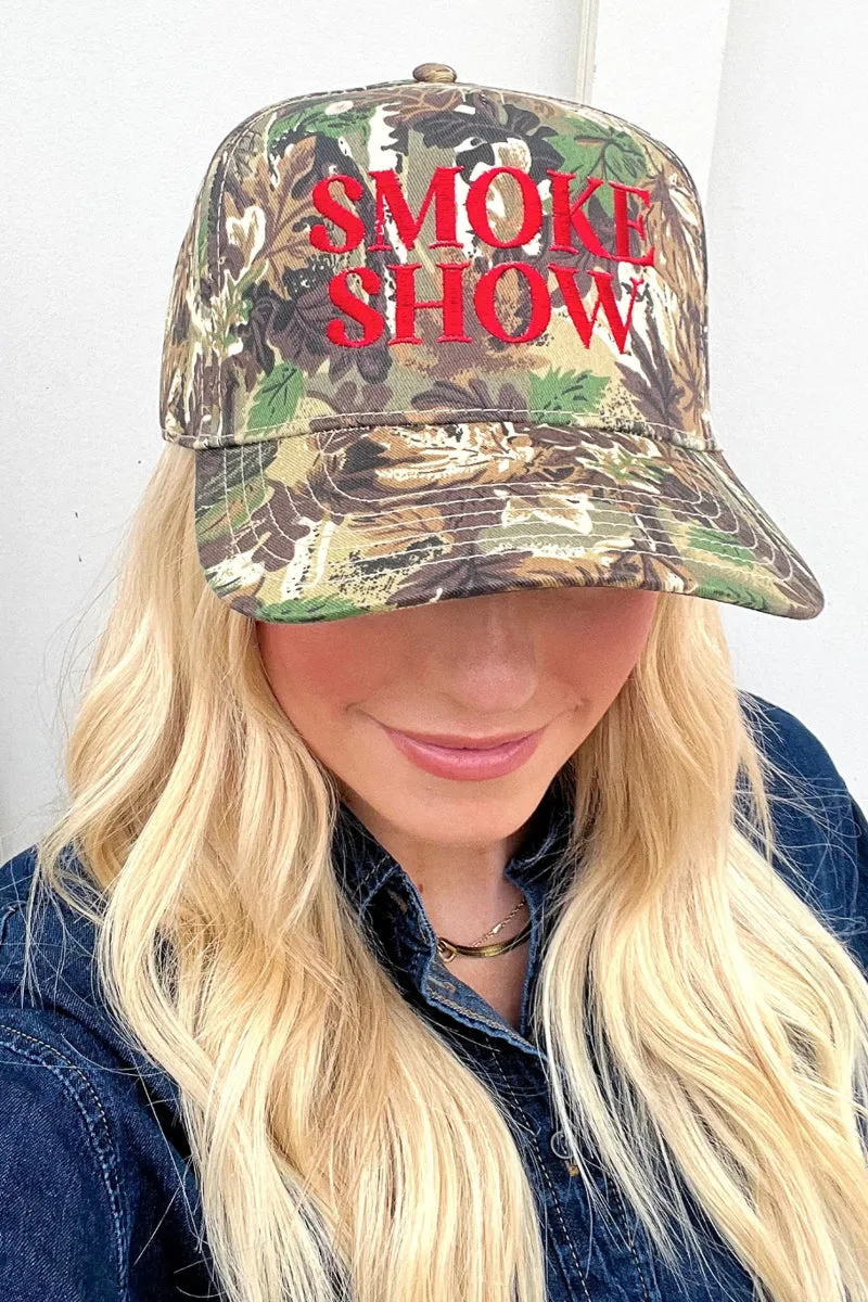 Smoke Show Hat- Camo Heat Reflective Tech snowboarding