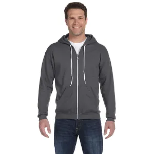Anvil Men's Charcoal Full-Zip Hooded Fleece