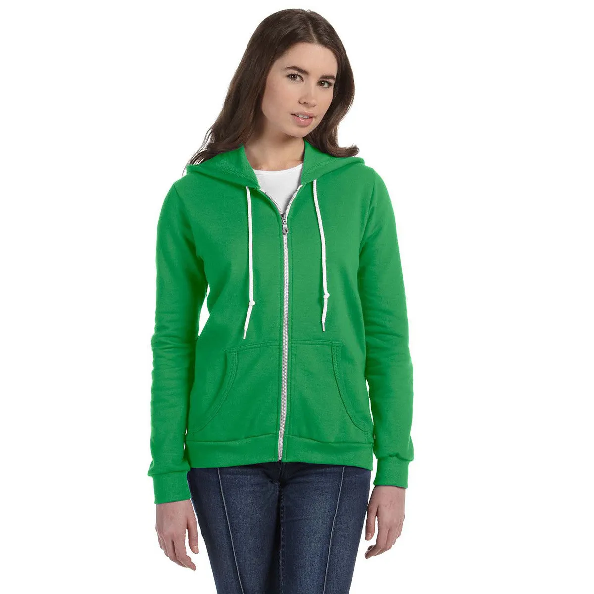 Anvil Women's Green Apple Full-Zip Hooded Fleece