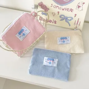 Applique Corduroy Coin Purse