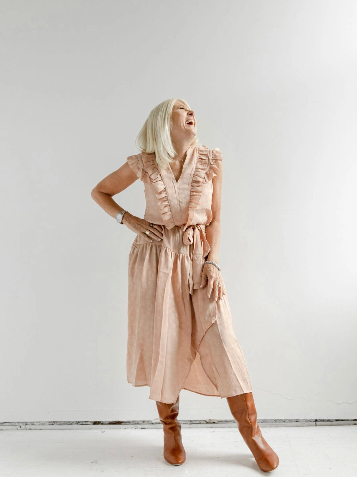 Apricot Daydream Dress Texture Rich