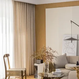Arabella Linen Japandi Light Filtering Custom Curtain