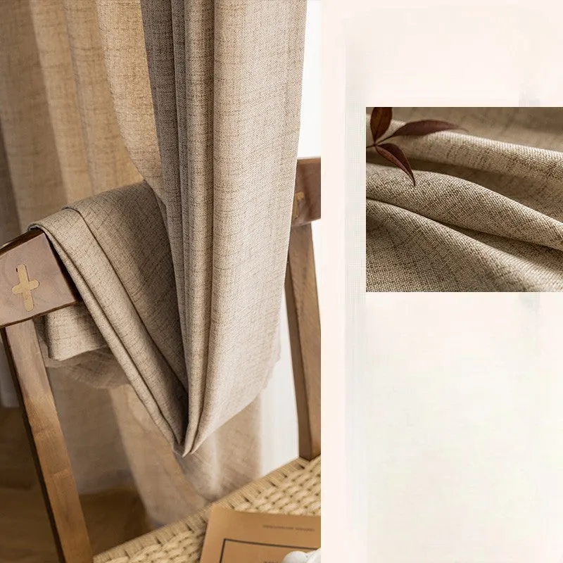 Arabella Linen Japandi Light Filtering Custom Curtain