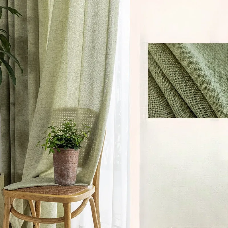 Arabella Linen Japandi Light Filtering Custom Curtain