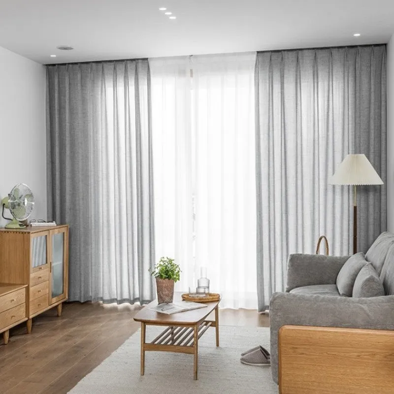 Arabella Linen Japandi Light Filtering Custom Curtain