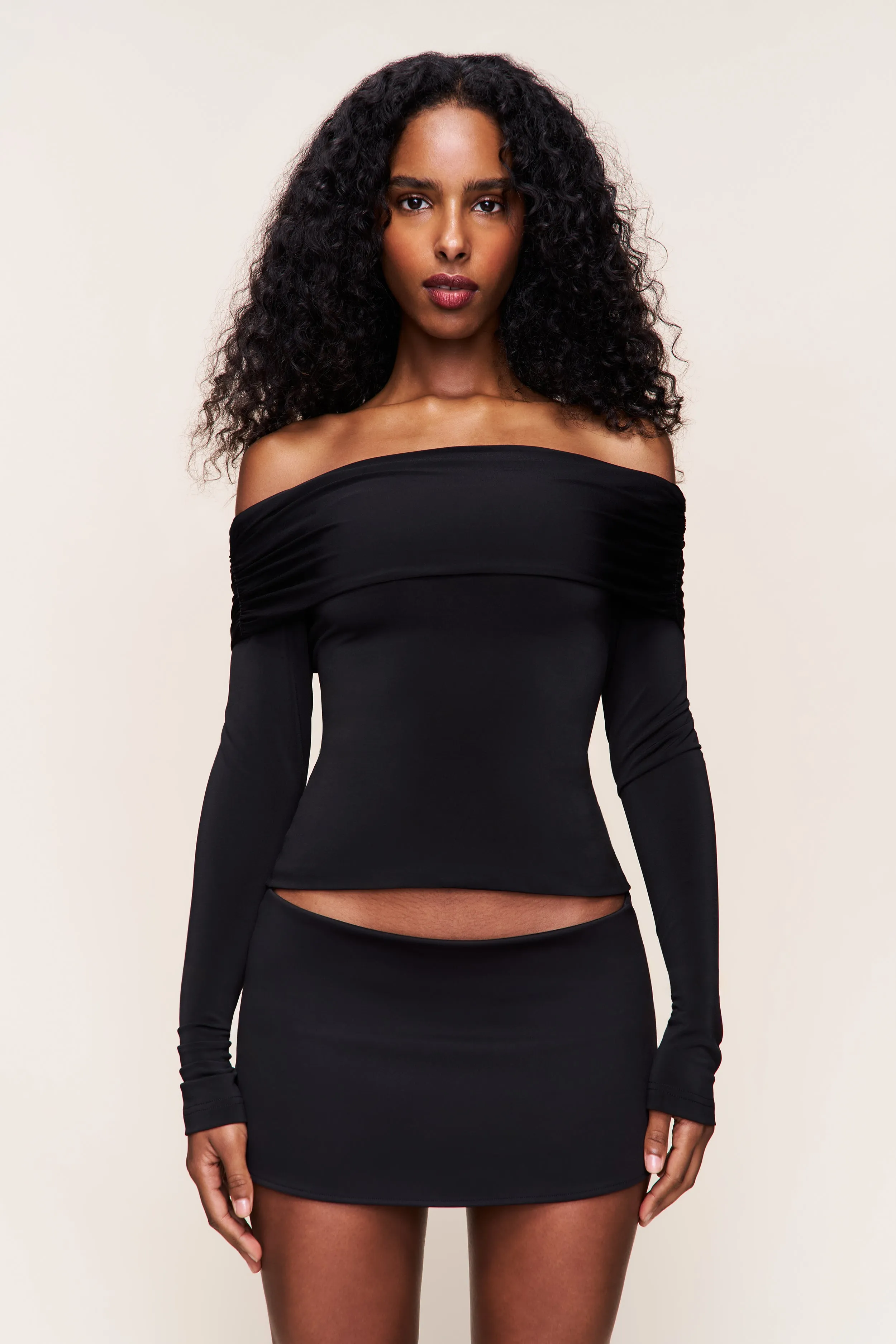 DoubleLayered Neckline Aria Top