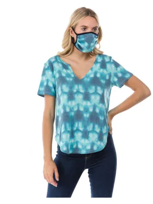 Ariella tiedye Top - Aqua. Clearance Final Sale!