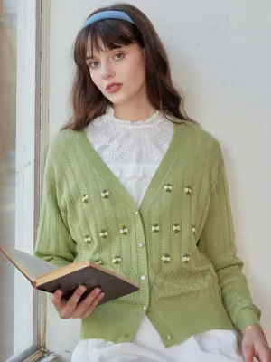 ??Flash Sale??Millie Pom Pom Detail Button Front Cardigan Wrinkle Resistant Treatment
