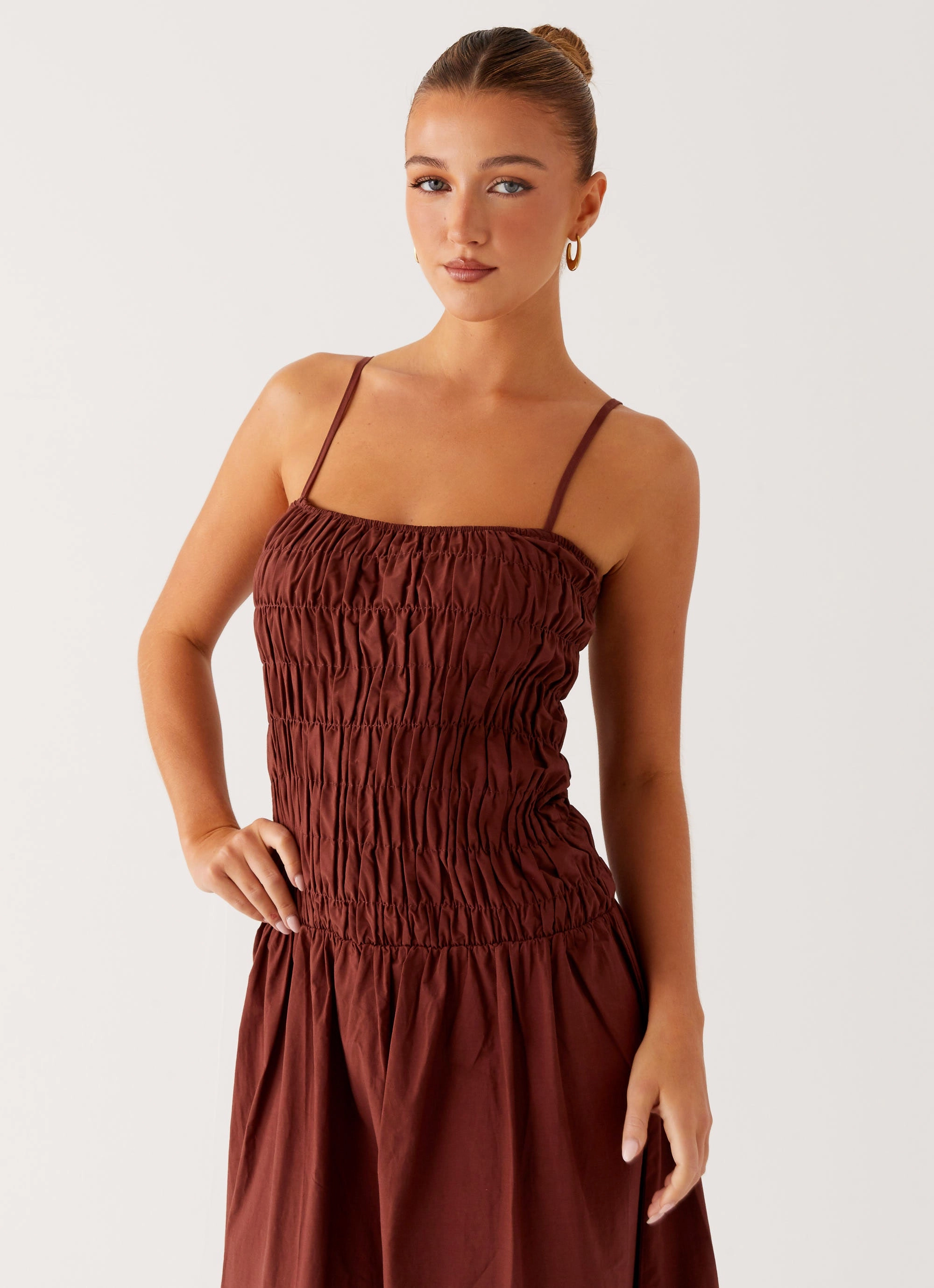 Lazy Pick Cozy Wearable Brooke Maxi Dress - Chocolate