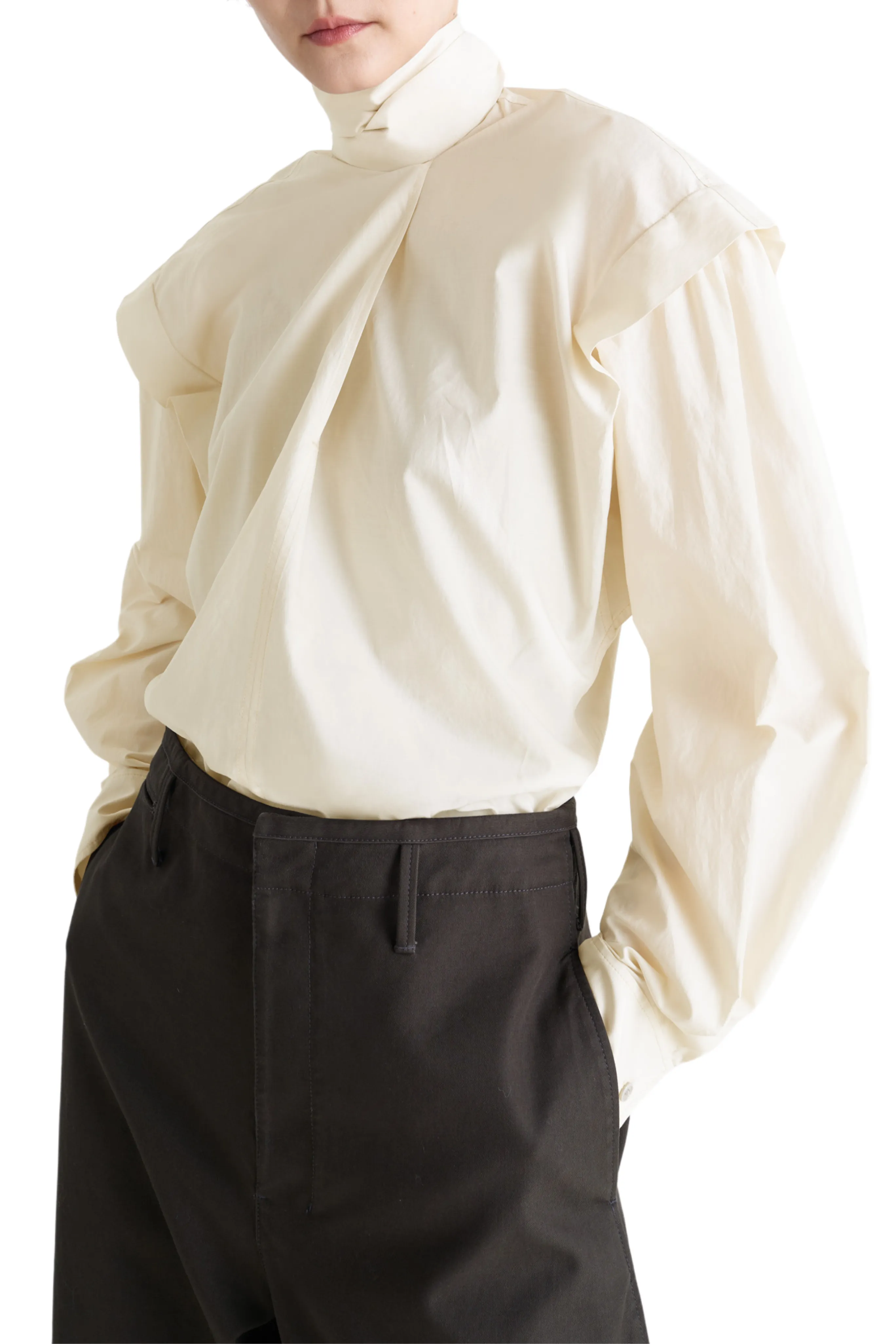 Ascot Blouse Soft Blended Fabric