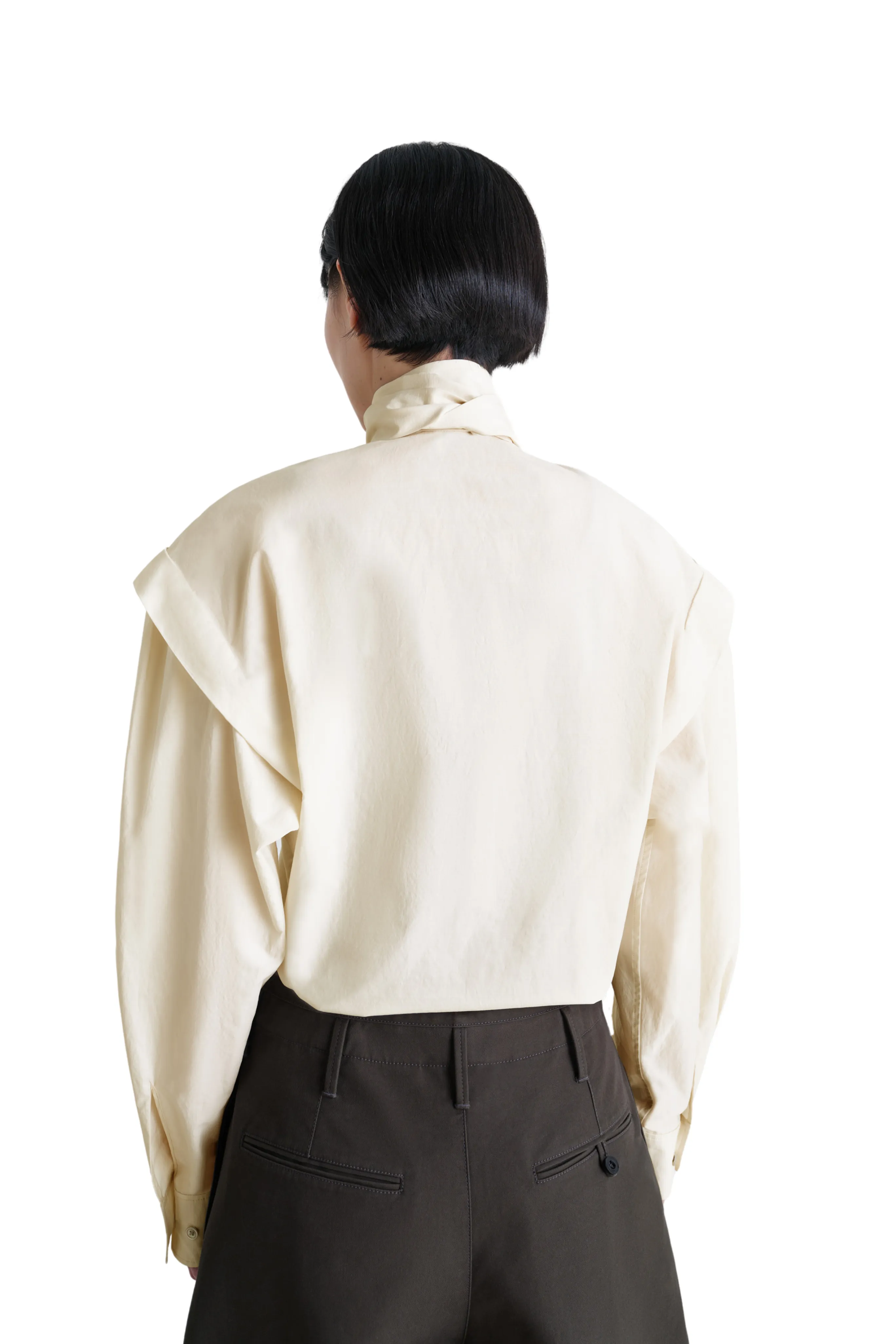 ThermalRegulation Relaxed Sweatshirt Ascot Blouse