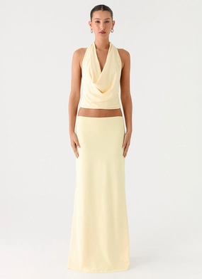 Evening Outing Ashi Maxi Skirt - Yellow