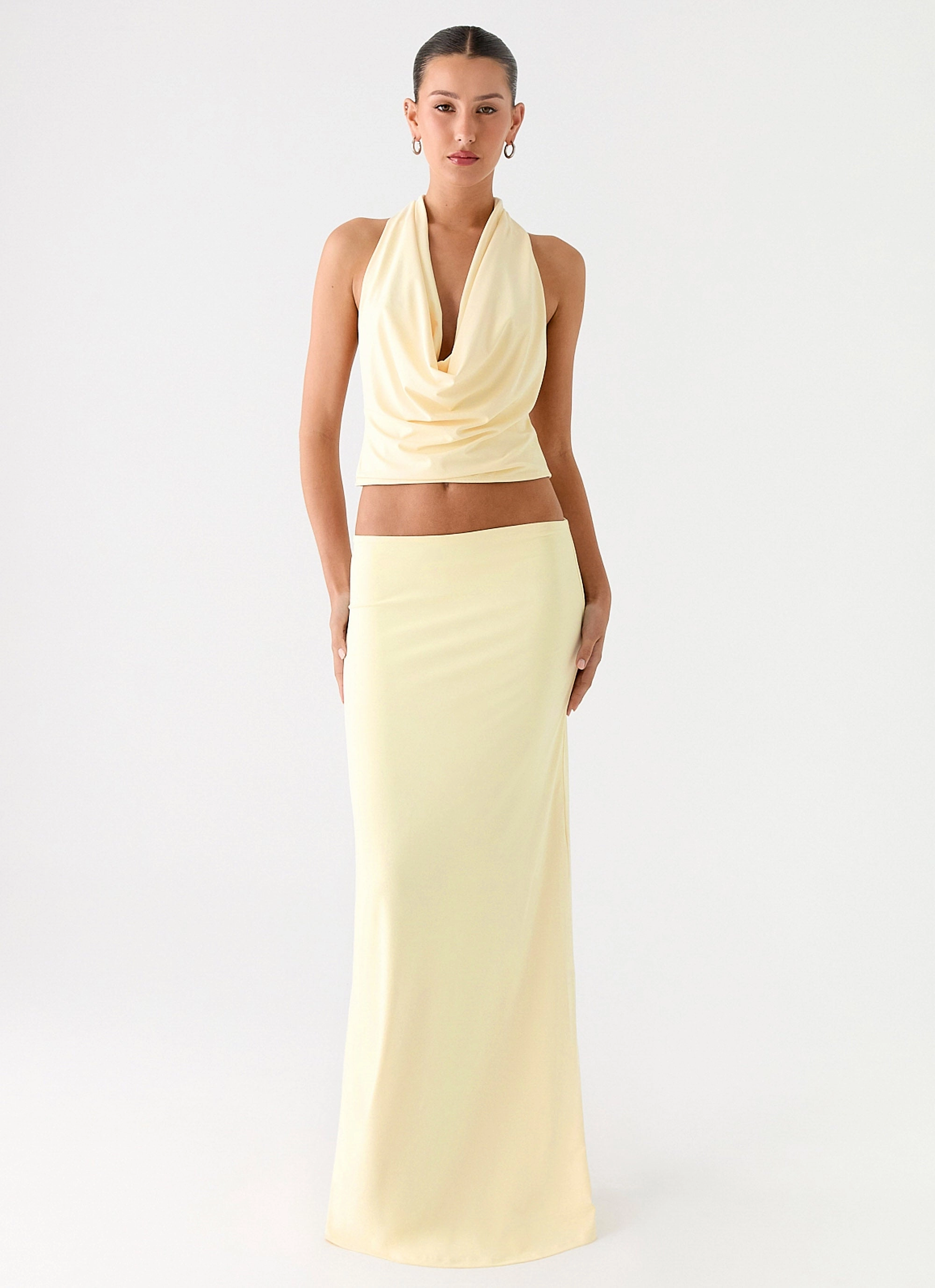 Ashi Maxi Skirt - Yellow Sporty Edge Soft Palette