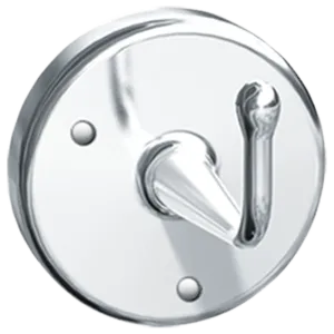 ASI 0751-A Robe Hook (Heavy-Duty) - Surface Mounted, (Exposed), Satin Chrome Plated Brass
