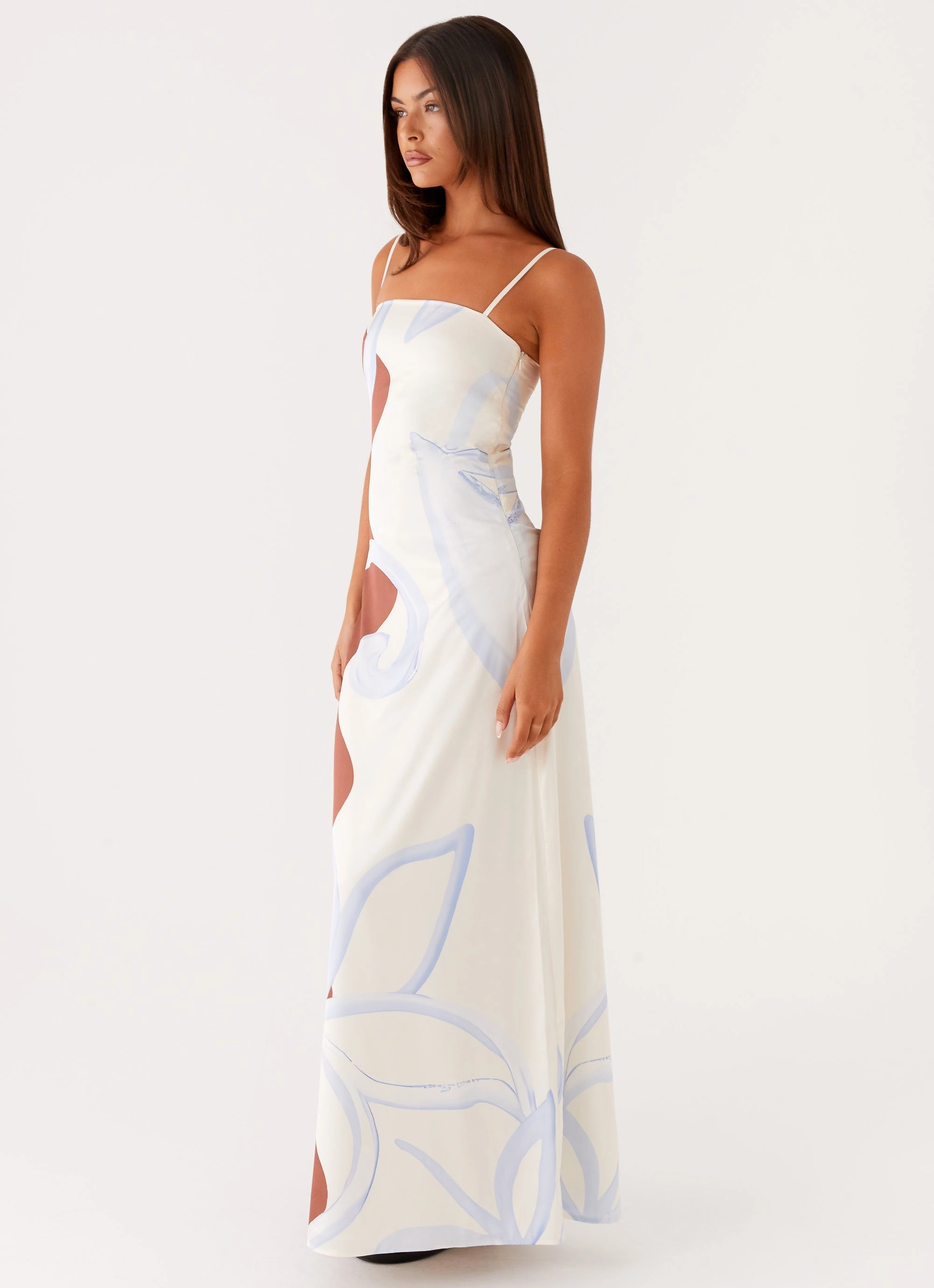 Aster Bloom Maxi Dress - Bloom Wave Print Effortless Piece