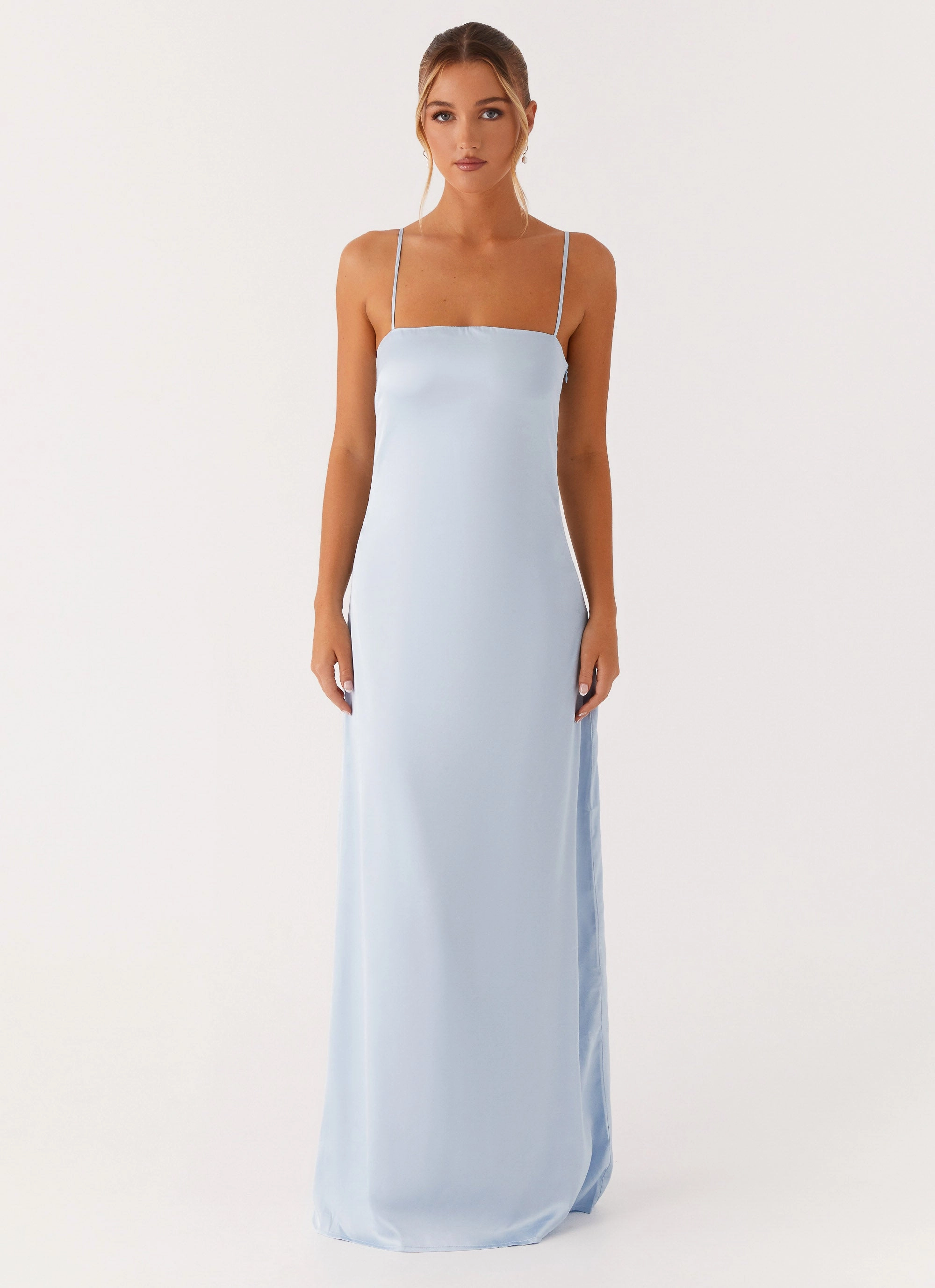 Aster Bloom Maxi Dress - Blue Breath Ease Premium Look