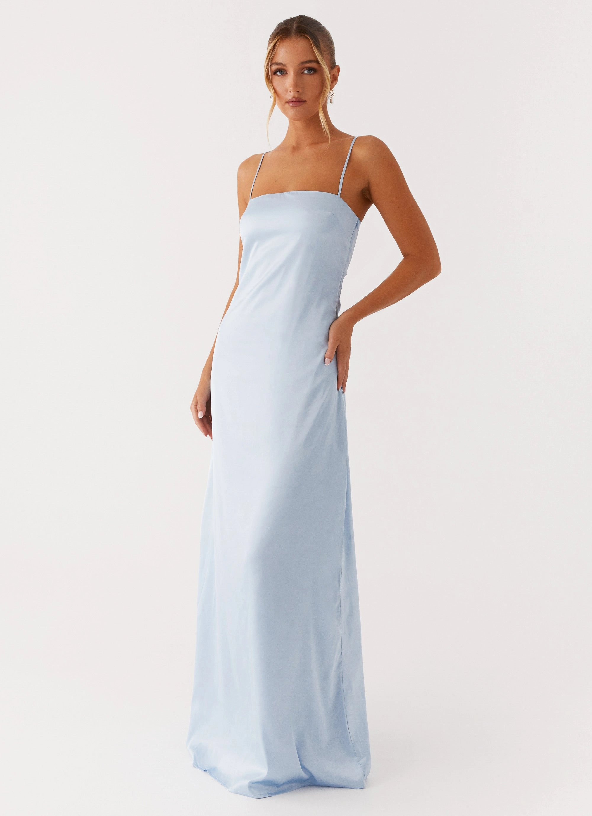Aster Bloom Maxi Dress - Blue Fall Comfort