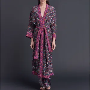 Asteria Kimono Robe in Floral Edit Liberty of London Print Silk Crepe De Chine