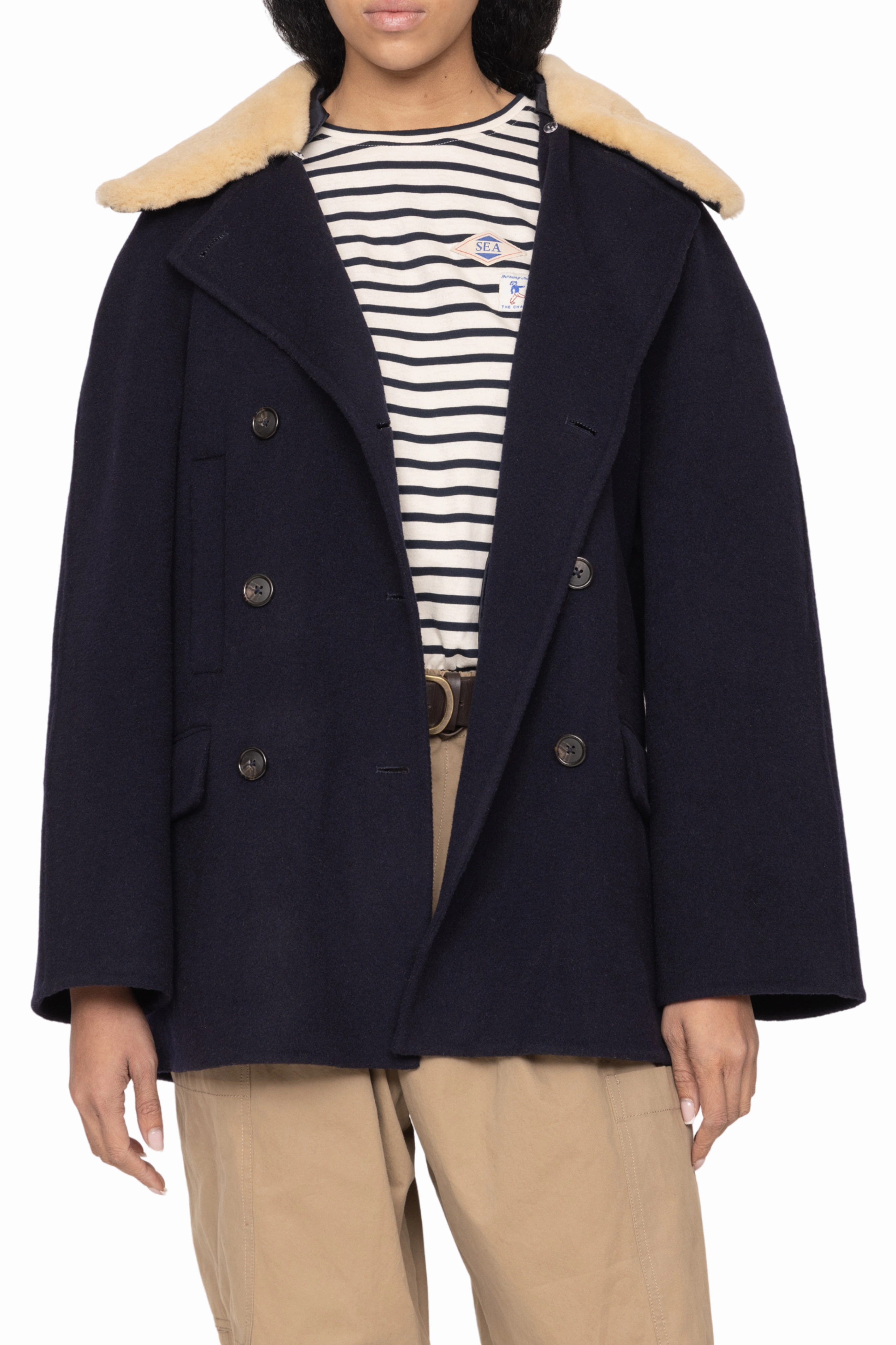 Quick Dry Technology Anti Snag Fabric Astra Double Faced Peacoat