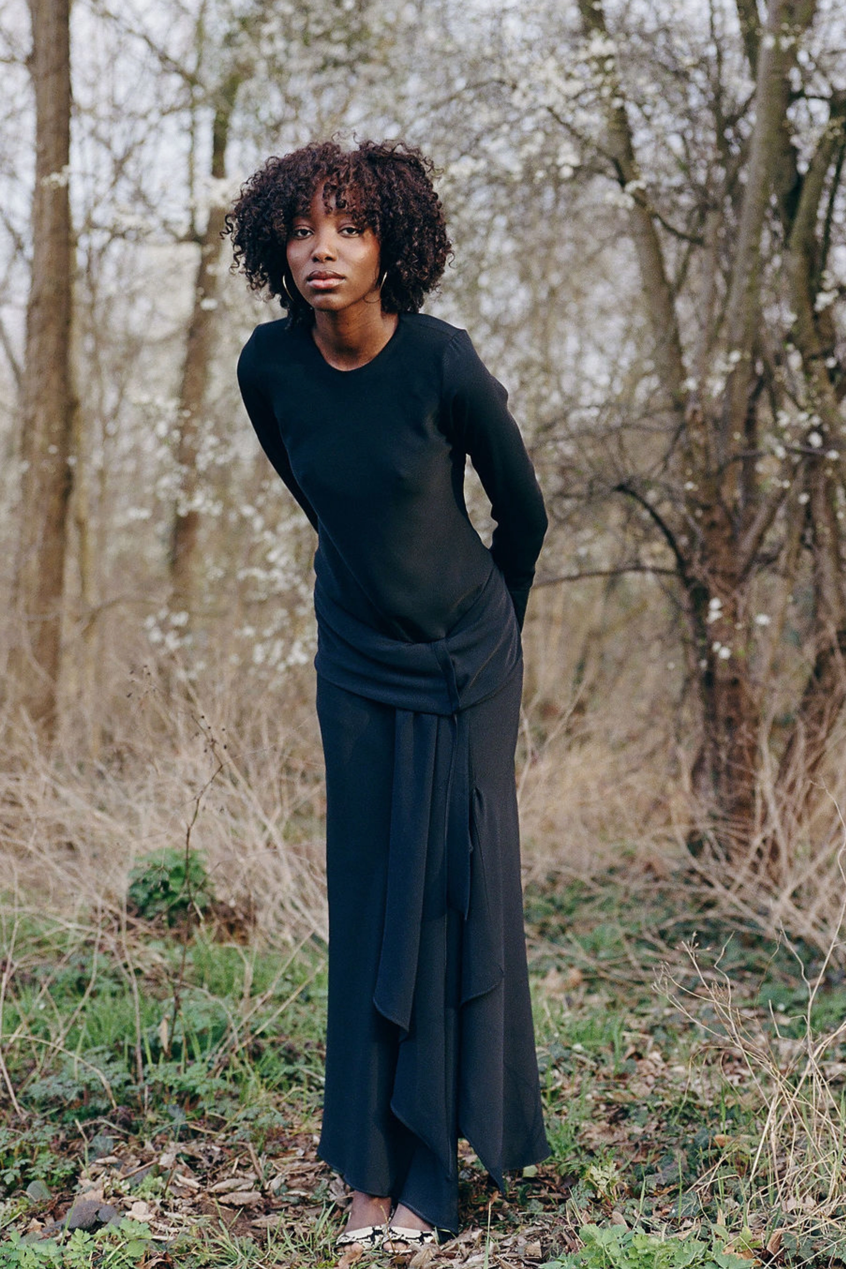 Soft and Relaxed Fresh Combo Asymmetrical Bias Dress