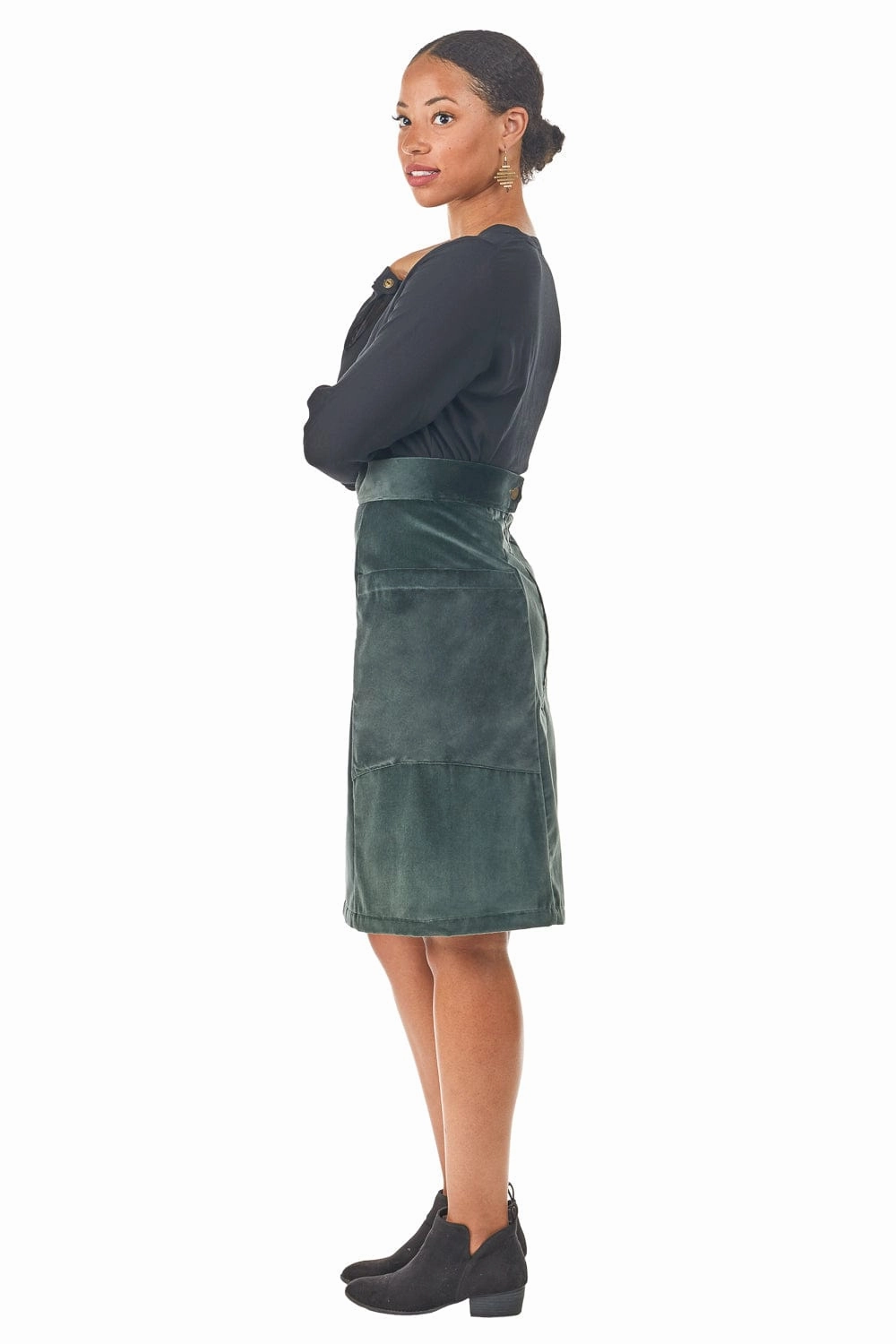 Outdoor Flex Quality Fabric Atheno Skirt in Spruce Velvet