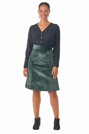 Soft Wear Atheno Skirt in Spruce Velvet