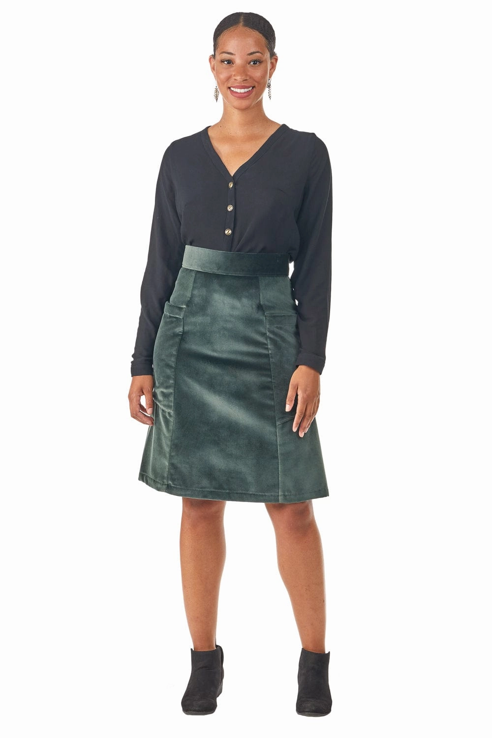 Soft Wear Atheno Skirt in Spruce Velvet