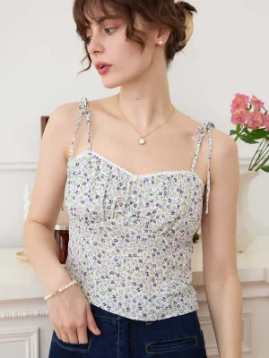 Sweat Absorbing Lining ??Final Sale??Louisa Floral V-neck Strappy Top