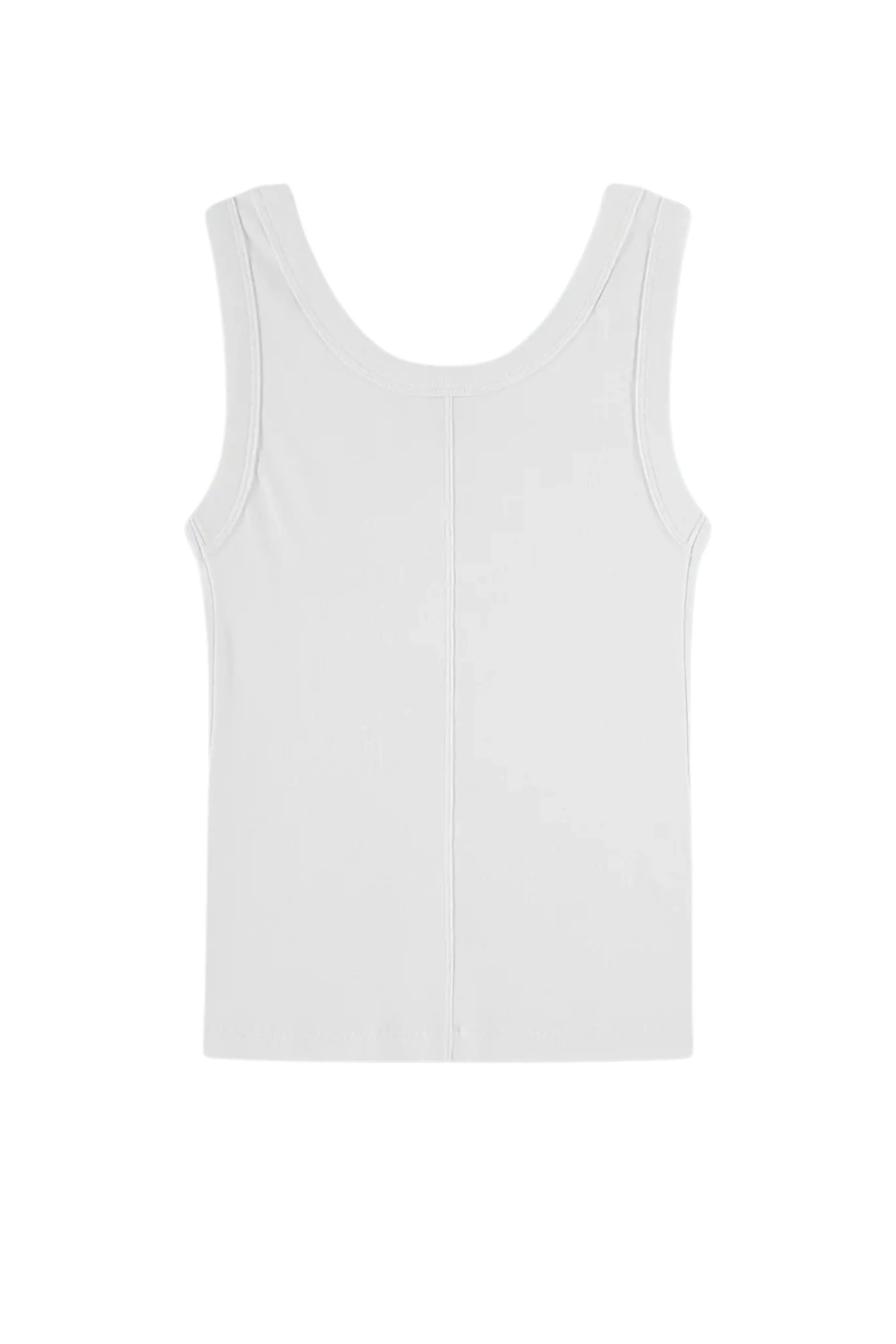 Hillie Tank in White Tactile Soft Texture