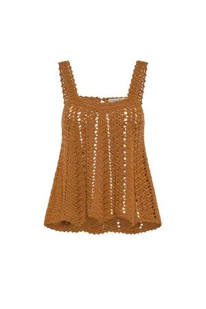 Snag Resistant Fabric Merinos Crochet Tank Top