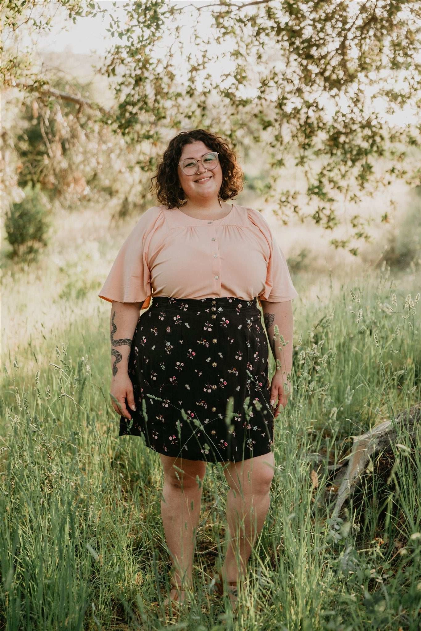 Rah Rah Skirt in Dark Floral Comfy Look Relaxed Comfort Look