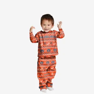 Auburn Tigers Toddler Ugly Pattern Family Holiday Pajamas