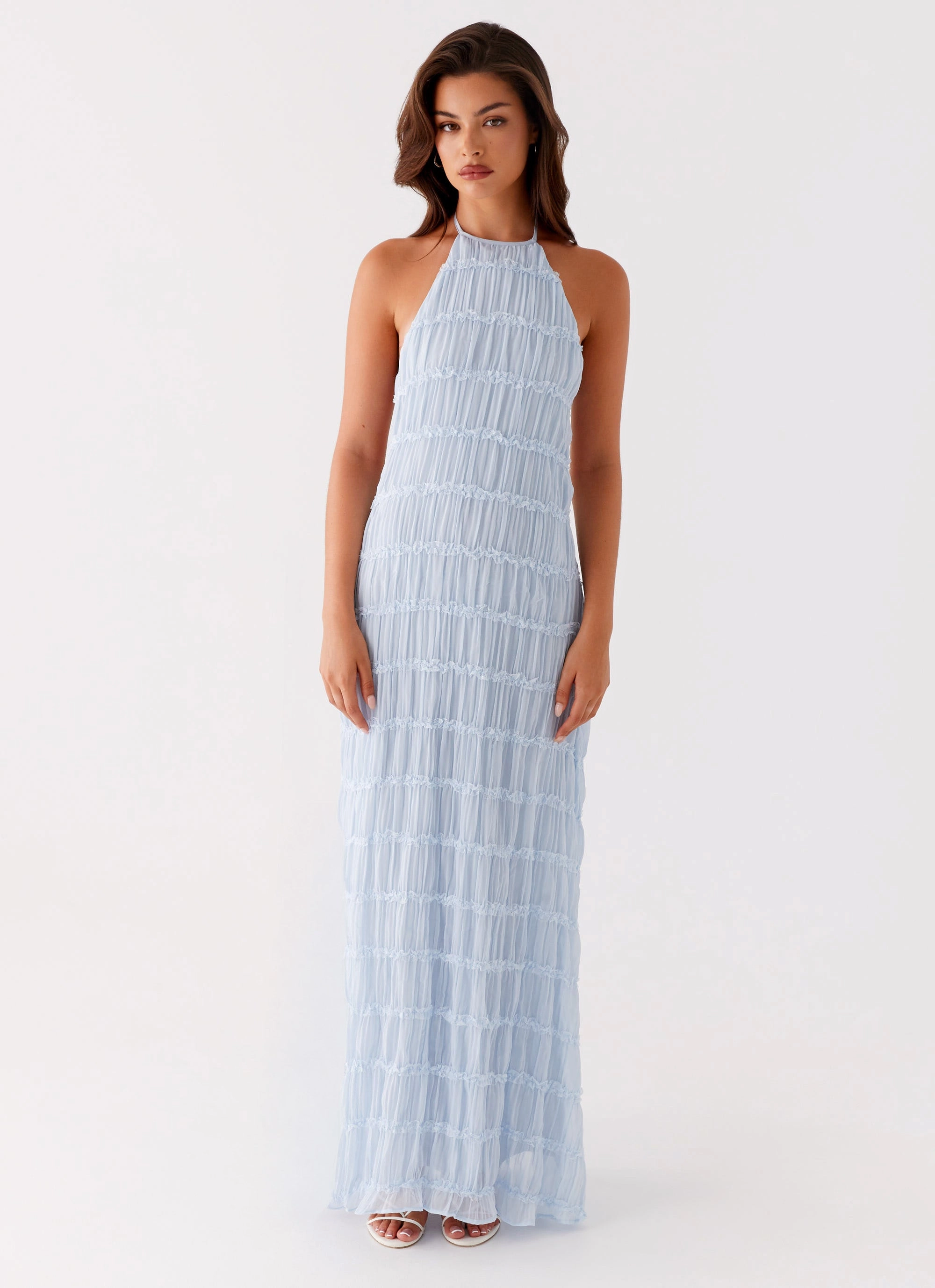 Work Vibe Sleek Comfort Aullie Maxi Dress - Blue