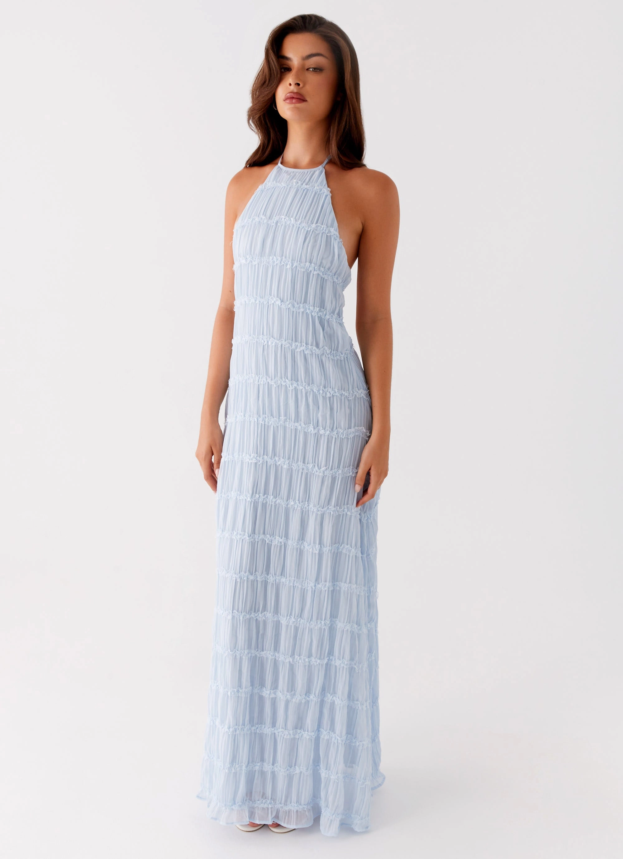 Classic Layers All Season Style Aullie Maxi Dress - Blue