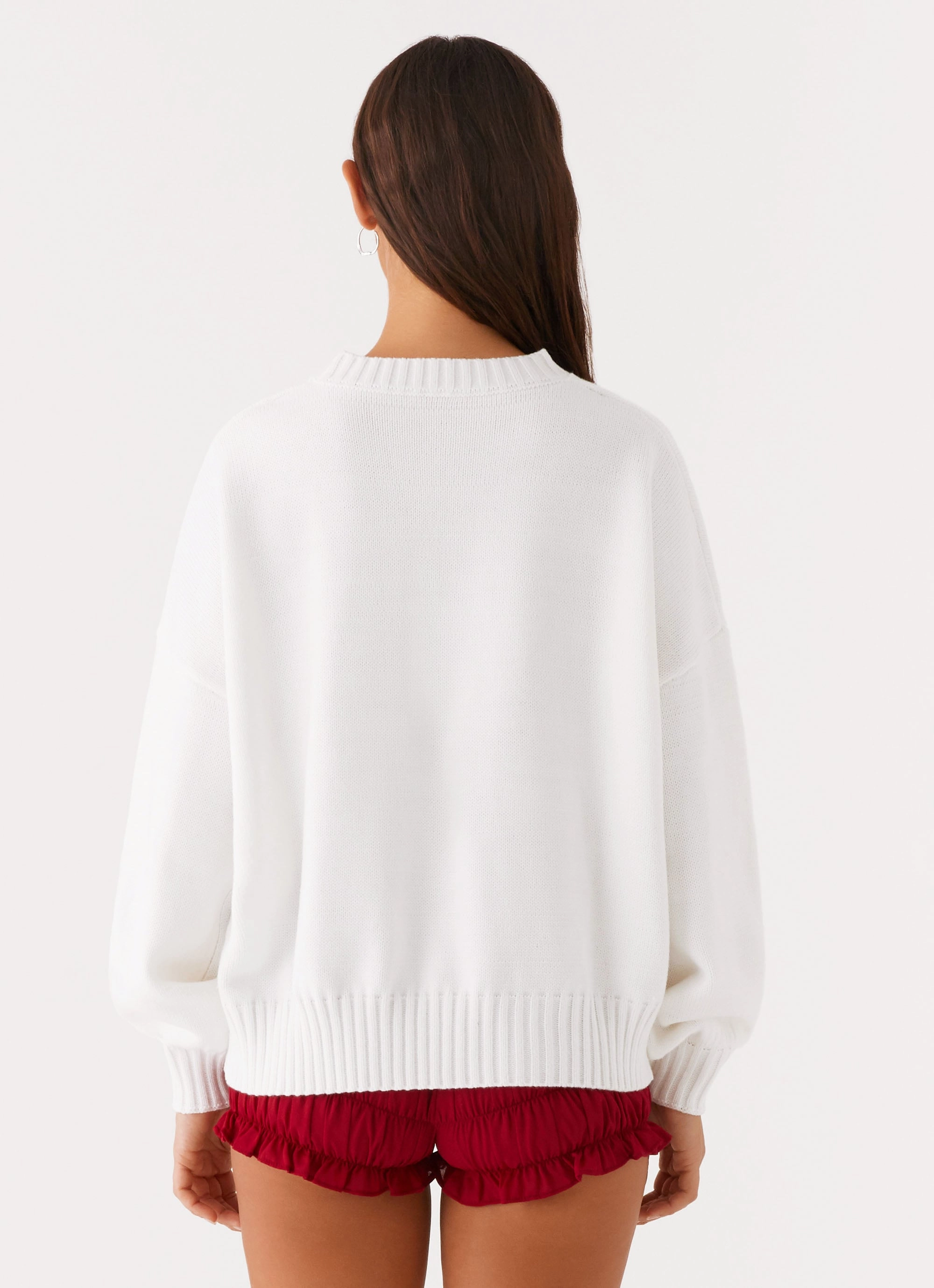 Autograph Oversized Sweater - Ivory Vegan Fabric City Style