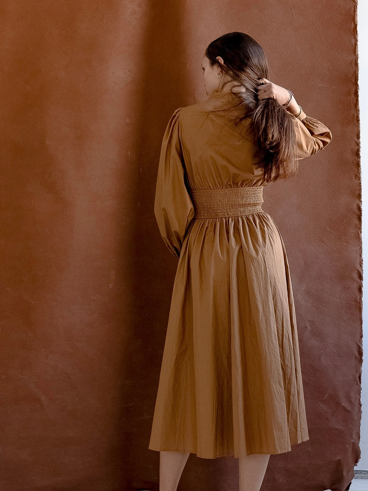 Autumn Bliss Dress Texture Blend Side Tie