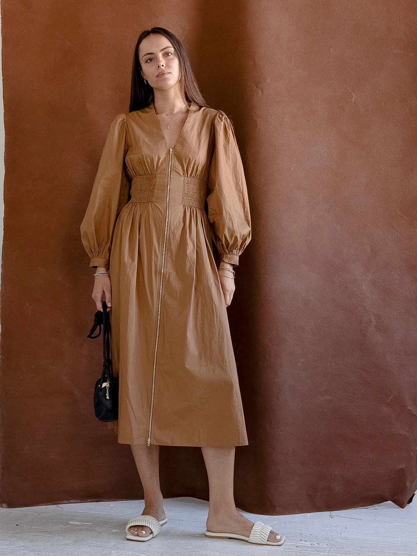 Autumn Bliss Dress Pleated-Skirt Casual Layers
