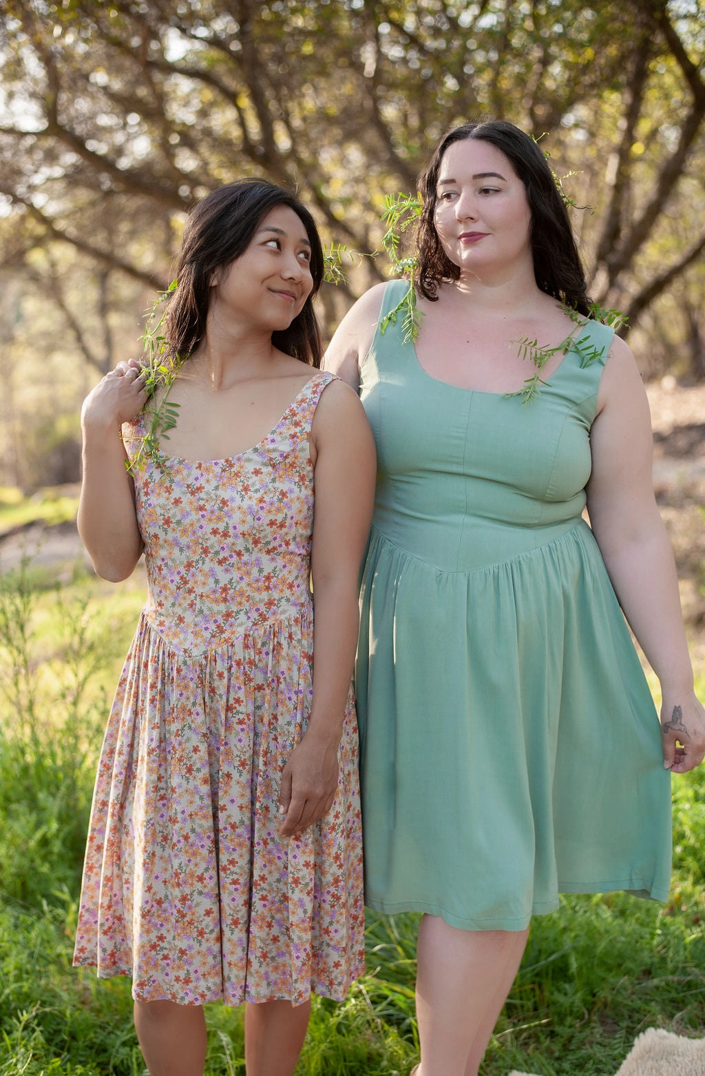 Work Flex Agnes dress in Sage Challis