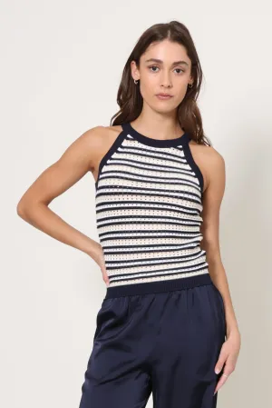 FrenchTerry QuickDry Ava Crochet Sweater Tank