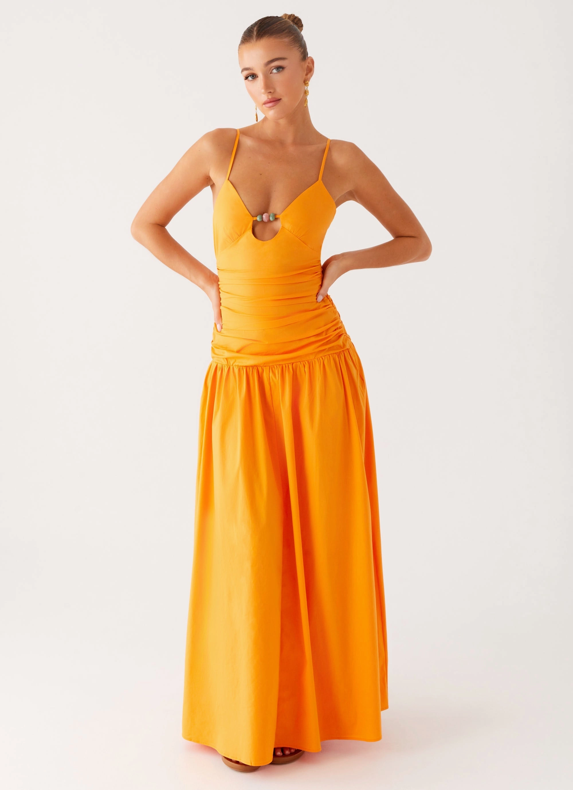Avani Maxi Dress - Orange Tailored Elegance Travel-Style